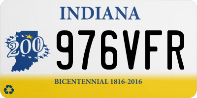 IN license plate 976VFR