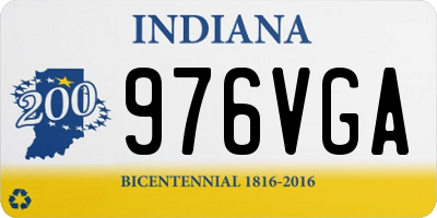 IN license plate 976VGA