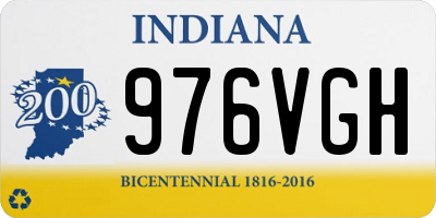 IN license plate 976VGH
