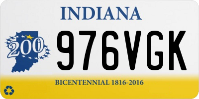 IN license plate 976VGK