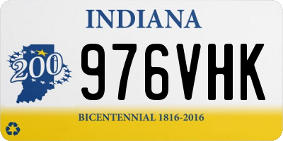 IN license plate 976VHK
