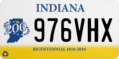 IN license plate 976VHX