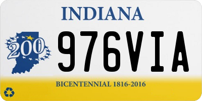 IN license plate 976VIA