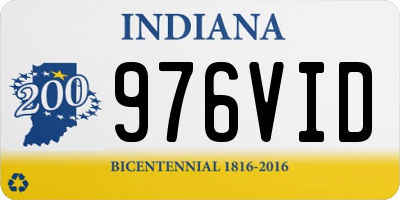 IN license plate 976VID