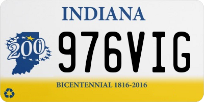 IN license plate 976VIG