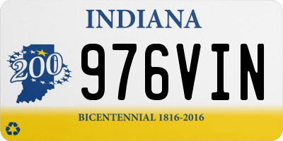 IN license plate 976VIN