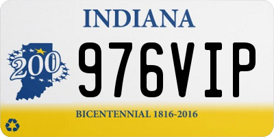 IN license plate 976VIP