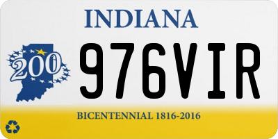 IN license plate 976VIR