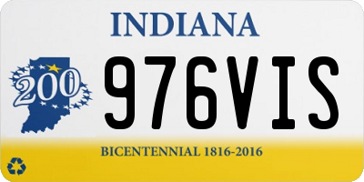 IN license plate 976VIS