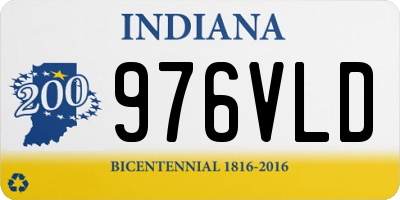 IN license plate 976VLD