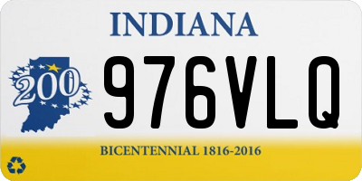 IN license plate 976VLQ