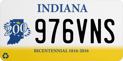 IN license plate 976VNS