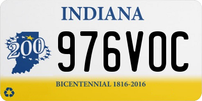 IN license plate 976VOC