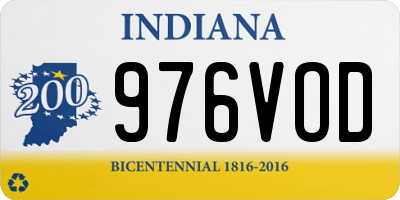 IN license plate 976VOD
