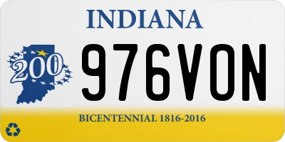 IN license plate 976VON