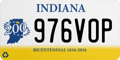 IN license plate 976VOP