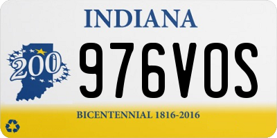 IN license plate 976VOS
