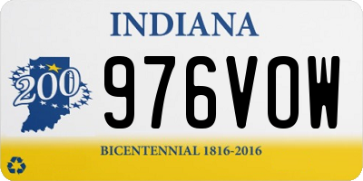 IN license plate 976VOW
