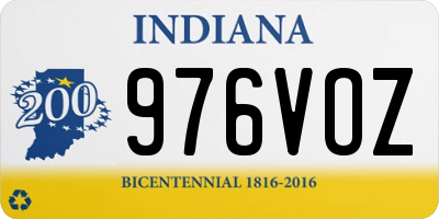IN license plate 976VOZ