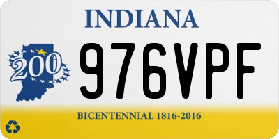 IN license plate 976VPF
