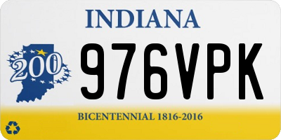 IN license plate 976VPK