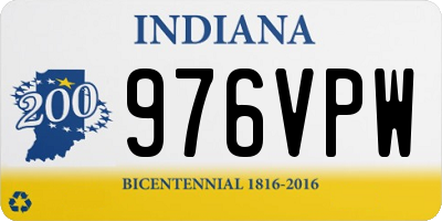 IN license plate 976VPW