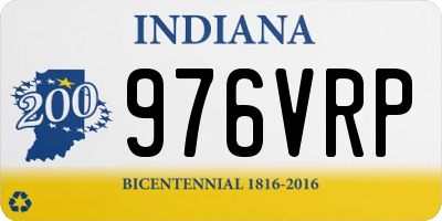 IN license plate 976VRP