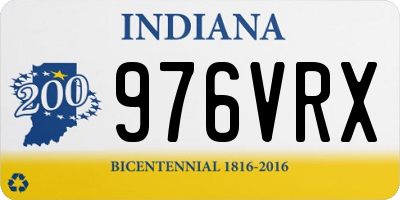 IN license plate 976VRX