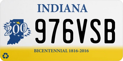 IN license plate 976VSB