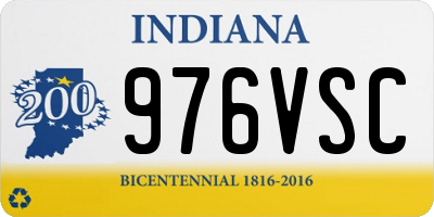 IN license plate 976VSC