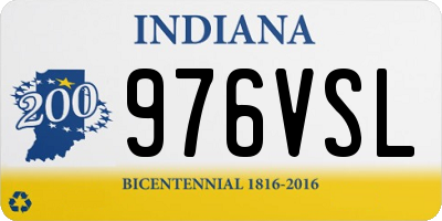 IN license plate 976VSL