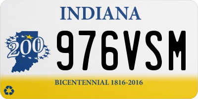 IN license plate 976VSM