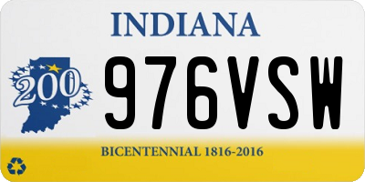 IN license plate 976VSW