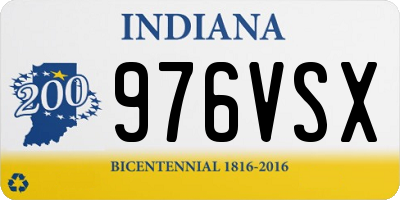 IN license plate 976VSX