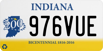 IN license plate 976VUE