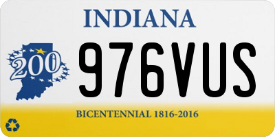 IN license plate 976VUS
