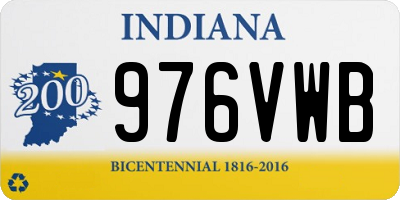 IN license plate 976VWB