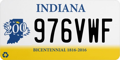 IN license plate 976VWF