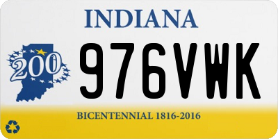 IN license plate 976VWK