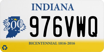 IN license plate 976VWQ