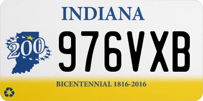 IN license plate 976VXB
