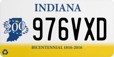 IN license plate 976VXD
