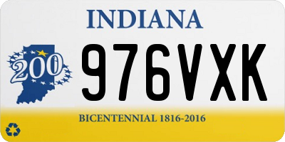 IN license plate 976VXK