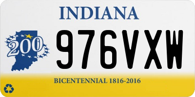 IN license plate 976VXW
