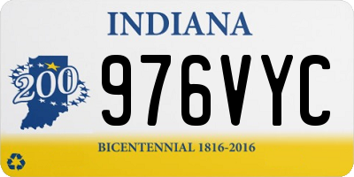 IN license plate 976VYC