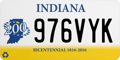 IN license plate 976VYK