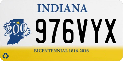 IN license plate 976VYX