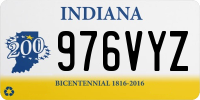 IN license plate 976VYZ
