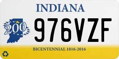 IN license plate 976VZF