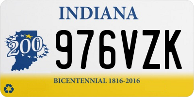 IN license plate 976VZK